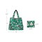 Wrapables Medium Foldable Tote Nylon Reusable Grocery Bag (Set of 2), Christmas Green
